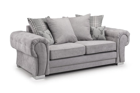 Liam Scatterback Sofa Grey 3 Seater
